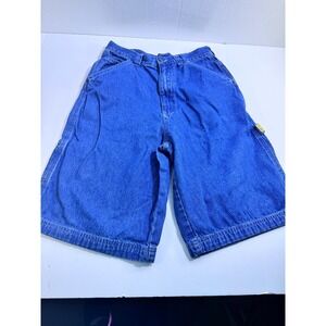 Duck Head Carpenter Denim Shorts Mens 28 Blue Workwear Utility Hammer Loop Logo